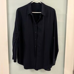 Uniqlo Navy Button-Up Shirt